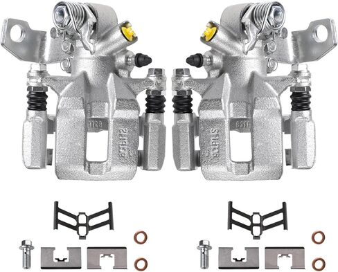 مجموعة فرجار الفرامل الخلفية اليسرى واليمنى مع دعامات ومجموعة أدوات متوافقة مع Acura CSX 2006-2011، Acura ILX 2013-2022، Honda Civic 2006-2015 in Kuwait