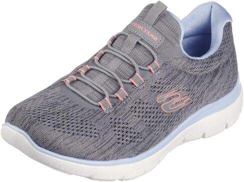 Skechers Women's Summits Fun Flare Sneaker, Taupe/Pink=TPPK, 10.5 Wide in Saudi Arabia