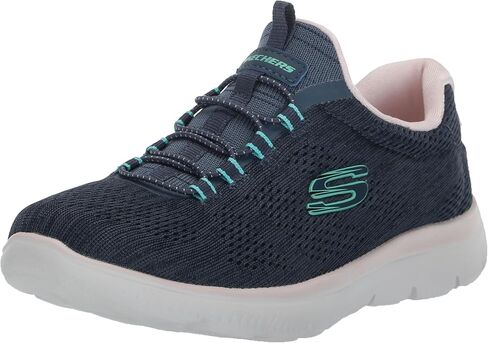 Skechers Women's Summits Fun Flare Sneaker, Taupe/Pink=TPPK, 10.5 Wide in Saudi Arabia