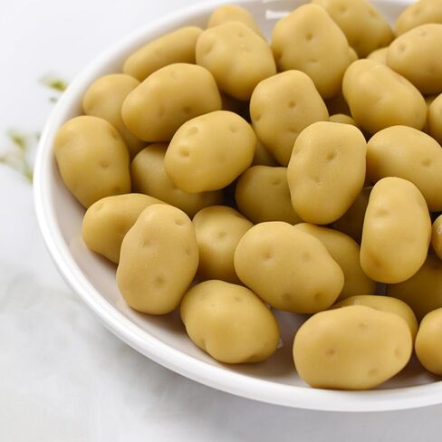 50PCS Mini Artificial Potatoes Tiny Resin Potato Lifelike Vegetable for Home House Grocery Photography Party Decoration in Saudi Arabia