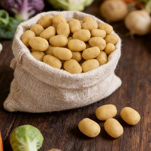 50PCS Mini Artificial Potatoes Tiny Resin Potato Lifelike Vegetable for Home House Grocery Photography Party Decoration in Saudi Arabia