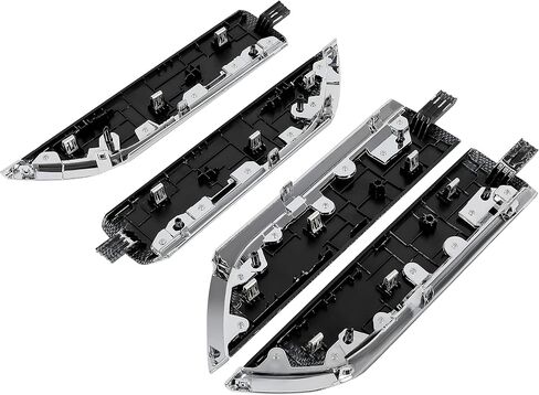 ECOTRIC Interior Door Panel Trim Molding Kit Compatible with 2019-2024 Chevy Chevrolet Silverado & GMC Sierra Crew Cab Truck Replacement for 84469330 - Carbon Fiber Color & Silver in Saudi Arabia