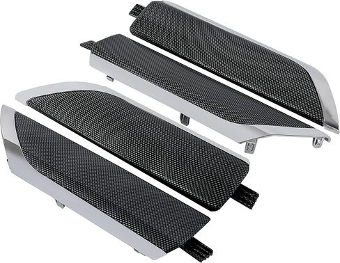 ECOTRIC Interior Door Panel Trim Molding Kit Compatible with 2019-2024 Chevy Chevrolet Silverado & GMC Sierra Crew Cab Truck Replacement for 84469330 - Carbon Fiber Color & Silver in Saudi Arabia