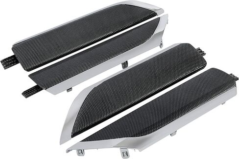 ECOTRIC Interior Door Panel Trim Molding Kit Compatible with 2019-2024 Chevy Chevrolet Silverado & GMC Sierra Crew Cab Truck Replacement for 84469330 - Carbon Fiber Color & Silver in Saudi Arabia