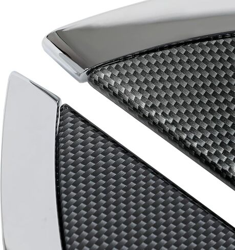 ECOTRIC Interior Door Panel Trim Molding Kit Compatible with 2019-2024 Chevy Chevrolet Silverado & GMC Sierra Crew Cab Truck Replacement for 84469330 - Carbon Fiber Color & Silver in Saudi Arabia