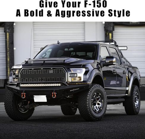 Bewild المصد الأمامي مصبغة هود شواء مع أضواء LED يصلح ل 2015 2016 2017 فورد F150 F-150 بيك اب تعديل شبكة أمامية مصبغة الجمعية in Saudi Arabia