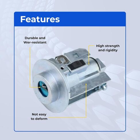 أسطوانة قفل الإشعال مع مفتاحين، متوافقة مع تويوتا سيينا 2004-2010، استبدال ما بعد البيع لرقم الجزء 69057-AE020 (K4L) in Kuwait
