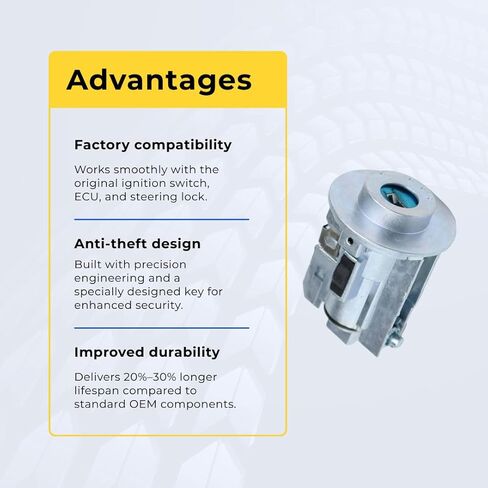 أسطوانة قفل الإشعال مع مفتاحين، متوافقة مع تويوتا سيينا 2004-2010، استبدال ما بعد البيع لرقم الجزء 69057-AE020 (K4L) in Kuwait