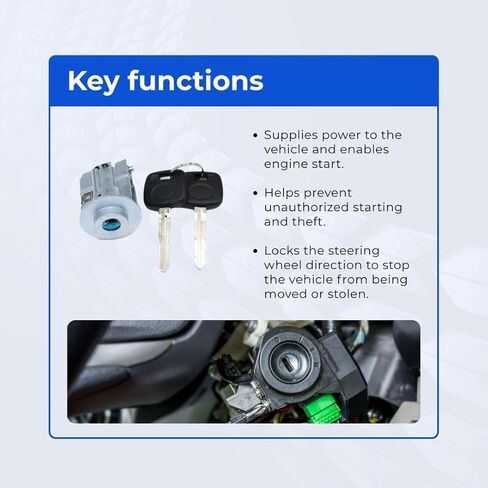 أسطوانة قفل الإشعال مع مفتاحين، متوافقة مع تويوتا سيينا 2004-2010، استبدال ما بعد البيع لرقم الجزء 69057-AE020 (K4L) in Kuwait