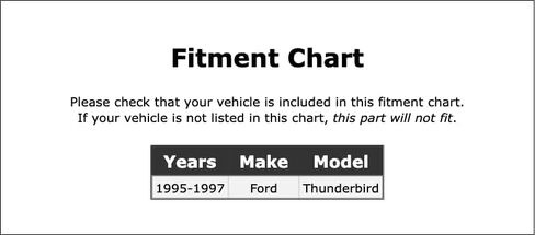 محمل عمود التوجيه العلوي متوافق مع Ford Thunderbird 1997 1996 1995 P-5322690 in Saudi Arabia