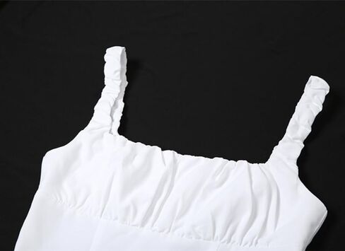 Women's Summer Spaghetti Strap Short Square Neck Sleeveless Dresses A-line Casual Cocktail Prom Gown Sundress in Kuwait