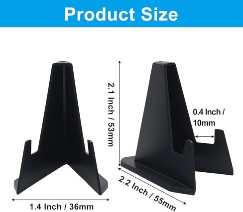 20 Pcs Card Display Stand, Black Mini Display Holder, 2.2 Inch Tall Holder Stand for Trading, Sports, Baseball Cards and Coins, Medals in Saudi Arabia