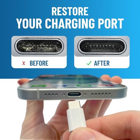 مجموعة تنظيف iPhone 11 في 1 - منظف متعدد الأدوات لمنافذ الشحن، متوافق مع كابلات Lightning والموصلات والنوع C، فرشاة عالمية لأجهزة iPhone وAndroid - تتضمن حقيبة السفر in Kuwait