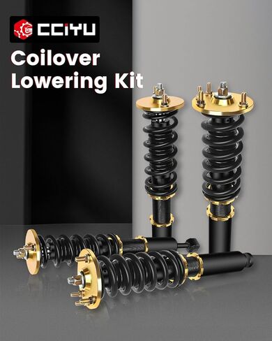 cciyu Coilover Suspension Shock Absorbers Adjustable Coilovers Lowering Kit Fit for 2004-2008 for Acura TSX /2003-2007 for Honda for Accord - Golden in Saudi Arabia