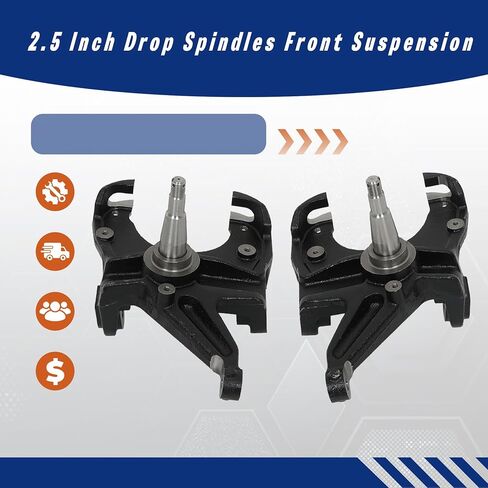 GXYWADY 2.5 Inch Drop Spindles Front Suspension Replacement for Chevy C10 W/Disc Brake 2wd 1963-1970 in Saudi Arabia