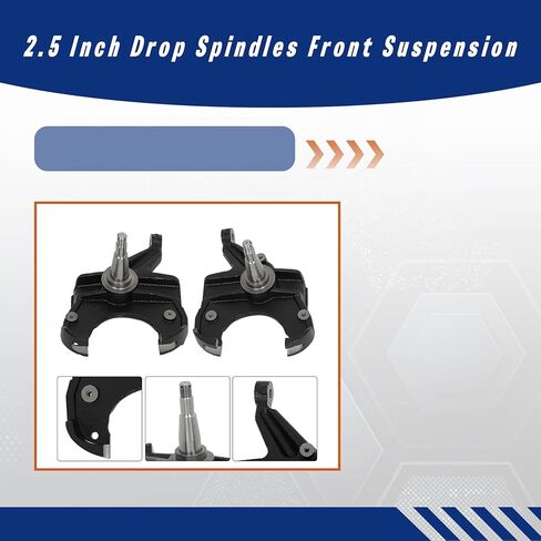 GXYWADY 2.5 Inch Drop Spindles Front Suspension Replacement for Chevy C10 W/Disc Brake 2wd 1963-1970 in Saudi Arabia