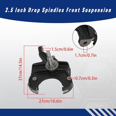 GXYWADY 2.5 Inch Drop Spindles Front Suspension Replacement for Chevy C10 W/Disc Brake 2wd 1963-1970 in Saudi Arabia