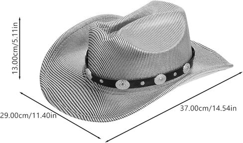 Shiny Silver Gray Cowboy Hat with Wide Brim for Men and Women Western Outdoor Travel Party Dress-up Performance Accessory in Saudi Arabia