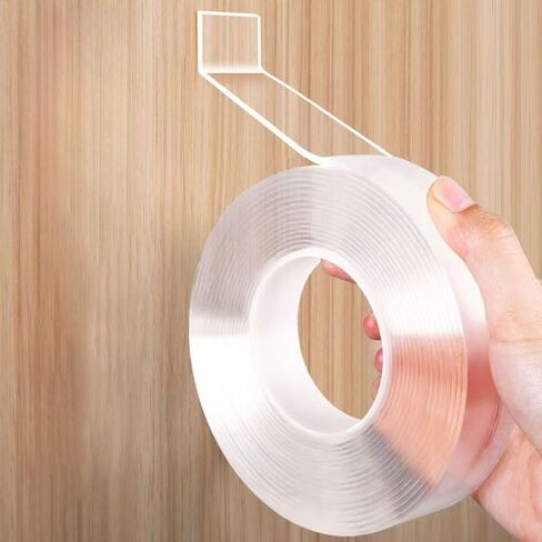 Nano Double Sided Tape Heavy Duty, 32.8FT Clear Mounting Tape, Strong Adhesive Removable No Residue for Wall Desk Tile Home Office Bathroom Organization Decor in Saudi Arabia