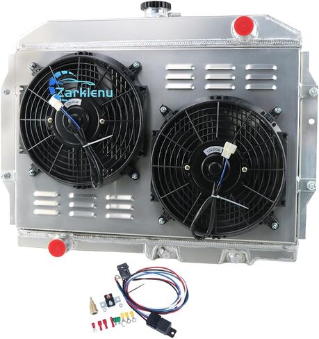 مرحل مروحة كفن مشعاع ألومنيوم بأربعة صفوف متوافق مع 1958-1974 AMC Matador Javelin Ambassador AMX Rambler Marlin Rebel SST WAGON حامل دعامة جانبية للمحرك in Kuwait