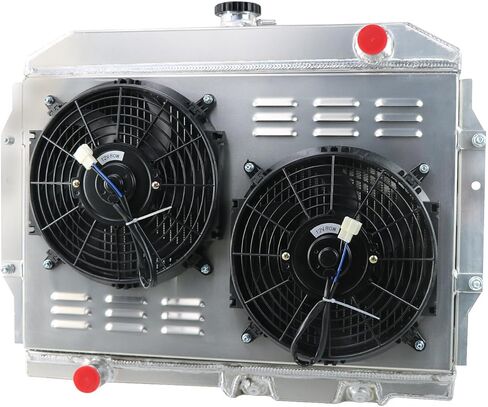 مرحل مروحة كفن مشعاع ألومنيوم بأربعة صفوف متوافق مع 1958-1974 AMC Matador Javelin Ambassador AMX Rambler Marlin Rebel SST WAGON حامل دعامة جانبية للمحرك in Kuwait