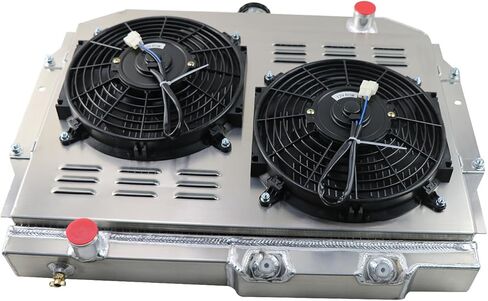 مرحل مروحة كفن مشعاع ألومنيوم بأربعة صفوف متوافق مع 1958-1974 AMC Matador Javelin Ambassador AMX Rambler Marlin Rebel SST WAGON حامل دعامة جانبية للمحرك in Kuwait