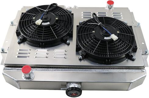 مرحل مروحة كفن مشعاع ألومنيوم بأربعة صفوف متوافق مع 1958-1974 AMC Matador Javelin Ambassador AMX Rambler Marlin Rebel SST WAGON حامل دعامة جانبية للمحرك in Kuwait