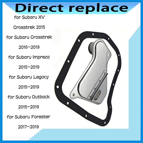 31728AA180 CVT Transmission Oil Pan Gasket & Filter Kit | Compatible with 2015-2019 Subaru Impreza Outback Forester Legacy XV Crosstrek Fits FB20, FB25, FA20, Series Engine Models/Durable Metal Silver in Saudi Arabia