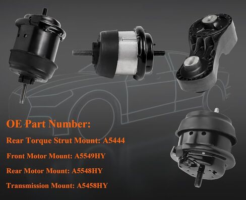 4PCS Engine Motor & Trans Mount Set Fit for 2009-2017 Buick Enclave & Chevrolet Traverse & GMC Acadia Limited, for 2009-2010 Saturn Outlook 3.6L Automatic Transmission Replace# A5548HY A5549HY A5458HY in Kuwait