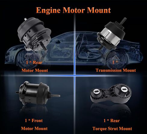 4PCS Engine Motor & Trans Mount Set Fit for 2009-2017 Buick Enclave & Chevrolet Traverse & GMC Acadia Limited, for 2009-2010 Saturn Outlook 3.6L Automatic Transmission Replace# A5548HY A5549HY A5458HY in Kuwait