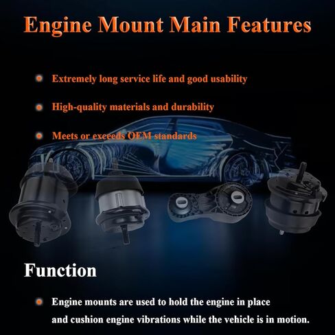 4PCS Engine Motor & Trans Mount Set Fit for 2009-2017 Buick Enclave & Chevrolet Traverse & GMC Acadia Limited, for 2009-2010 Saturn Outlook 3.6L Automatic Transmission Replace# A5548HY A5549HY A5458HY in Kuwait