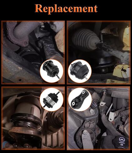 4PCS Engine Motor & Trans Mount Set Fit for 2009-2017 Buick Enclave & Chevrolet Traverse & GMC Acadia Limited, for 2009-2010 Saturn Outlook 3.6L Automatic Transmission Replace# A5548HY A5549HY A5458HY in Kuwait