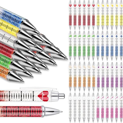 Yeaqee 48 Pcs Christmas Pens Christmas Retractable Ballpoint Pens Santa Claus Snowman Printing Pen 1.0 mm Black Gel Ink Pen for Xmas Winter Holiday Party Supplies in Saudi Arabia