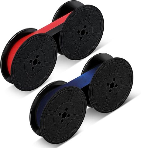 4 Pairs Universal Typewriter Ribbon, Vintage Old Typewriter Ink Ribbon Red and Black Wide Ink Ribbons Twin Spool Typewriters Ribbons Twin Spool Replacement Compatible with Most Typewriters (2 Color) in Saudi Arabia