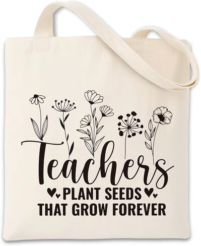 Teacher Appreciation Gifts, Teacher Appreciation Canvas Tote Bag, Aesthetic Travel Beach Bag for Women, Shopping, Work, Gyma in Saudi Arabia