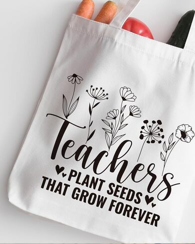 Teacher Appreciation Gifts, Teacher Appreciation Canvas Tote Bag, Aesthetic Travel Beach Bag for Women, Shopping, Work, Gyma in Saudi Arabia