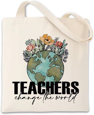 Teacher Appreciation Gifts, Teacher Appreciation Canvas Tote Bag, Aesthetic Travel Beach Bag for Women, Shopping, Work, Gyma in Saudi Arabia