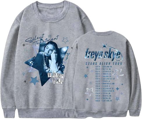 سويت شيرت Fre-ya Skye Stars Align Tour للنساء، سويت شيرت برسومات أزياء Concert Merch، سترة بأكمام طويلة in Saudi Arabia