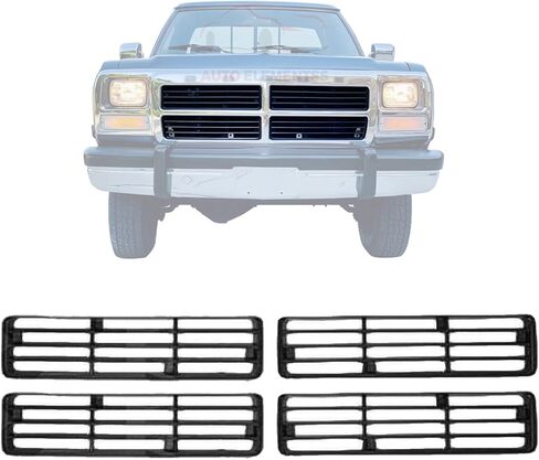 مصبغة إدراج حشو مجموعة من 4 أسود ل 1991-1993 دودج بيك اب D/W سلسلة/Ramcharger استبدال مباشر in Saudi Arabia