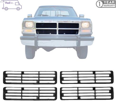 مصبغة إدراج حشو مجموعة من 4 أسود ل 1991-1993 دودج بيك اب D/W سلسلة/Ramcharger استبدال مباشر in Saudi Arabia