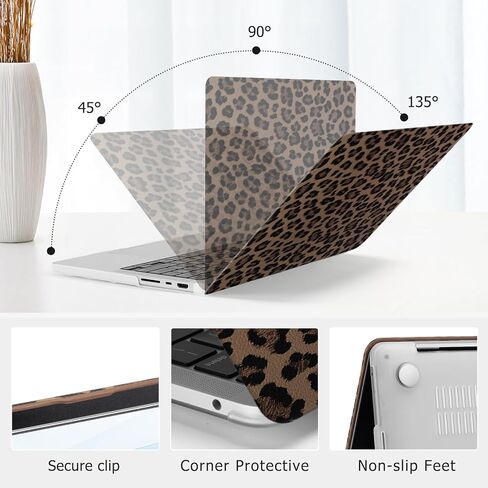 حافظة MOSISO متوافقة مع جهاز MacBook Pro 13 بوصة 2026، 2025، 2024، 2023-2016 M2 M1 A2338 A2251 A2289 A2159 A1989 A1708 A1706، حافظة صلبة مطلية بجلد البولي يوريثان وغطاء لوحة مفاتيح، بني in Kuwait