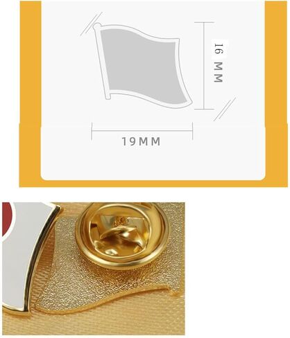 1 PCS National Flag Enamel Pin Collection, Metal Brooch with Butterfly Clasp, 1.9 x 1.6 cm in Saudi Arabia