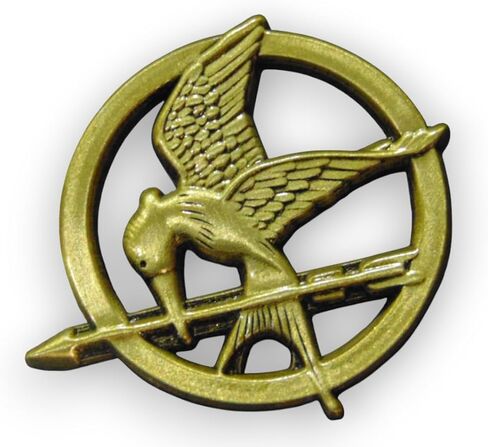 The Hunger Games, Mockingjay Pin Badge 33mm x 38mm, 2mm thick. Perfect for Backpacks, Jackets, and Hats, Iconic Movie Merchandise - A Symbol of Rebellion and Hope in Kuwait