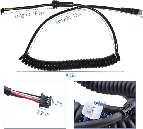 96464 Snow Plows Handheld Controller Cable Cord Compatible with Western Fisher Fleet Flex, 4 Pin Straight Blade Snow Plows Handheld Controller Cable Cord, 9 Button 4-Pin Square in Saudi Arabia