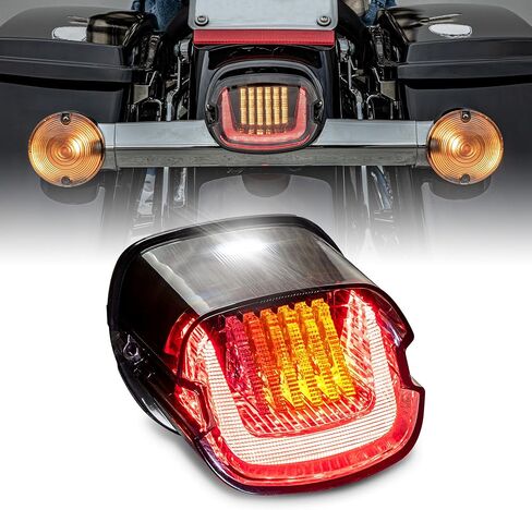 TRUE MODS LED Brake Tail Light Replacement for Harley Davidson Sportster Dyna Fatboy Softail Road King Glide [License Running Light] [F1-Style Flashing Blinker] [Sequential Turn Signals] [DOT] in Saudi Arabia