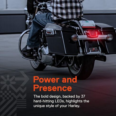 TRUE MODS LED Brake Tail Light Replacement for Harley Davidson Sportster Dyna Fatboy Softail Road King Glide [License Running Light] [F1-Style Flashing Blinker] [Sequential Turn Signals] [DOT] in Saudi Arabia