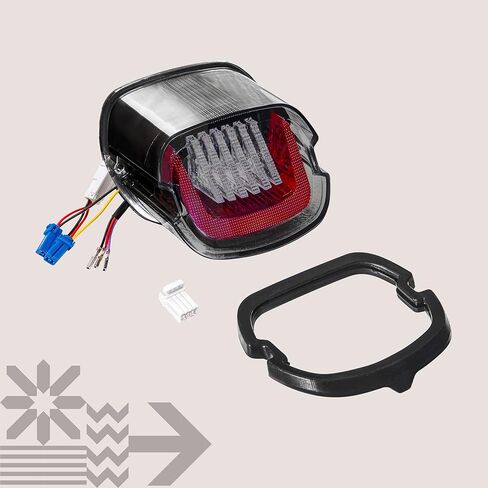 TRUE MODS LED Brake Tail Light Replacement for Harley Davidson Sportster Dyna Fatboy Softail Road King Glide [License Running Light] [F1-Style Flashing Blinker] [Sequential Turn Signals] [DOT] in Saudi Arabia