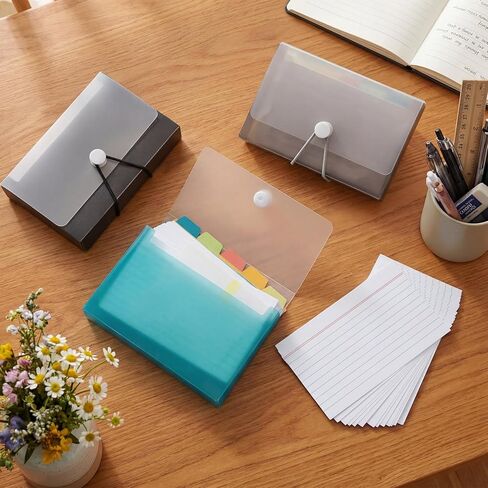 3 Set 3" x 5" Index Card Case Box Includes 900 Cards 3 Business 3x5 Index Card Holders with 15 Tab Dividers Comes for Storing Recipe Cards Office School in Saudi Arabia