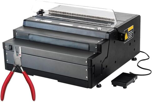 TruBind Heavy Duty Coil Binding Machine with Electric Punch & Coil Inserter and Foot Pedal | 25 Sheet Punch Capacity | Bind up to 500 Sheets | 46 Fully Disengageable Dies | 4:1 Pitch | 1-Year Warranty in Kuwait