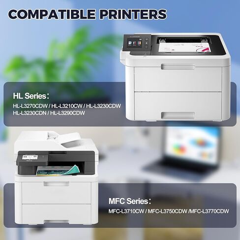 TN227 Toner Cartridges 4 Pack (9900 Pages) Compatible with HL-L3270CDW MFC-L3770CDW for Brother TN227 TN223 Toner Work with HL-L3270CDW L3210CW L3230CDW L3230CDN L3290CDW MFC-L3710CW L3750CDW Printer in Kuwait